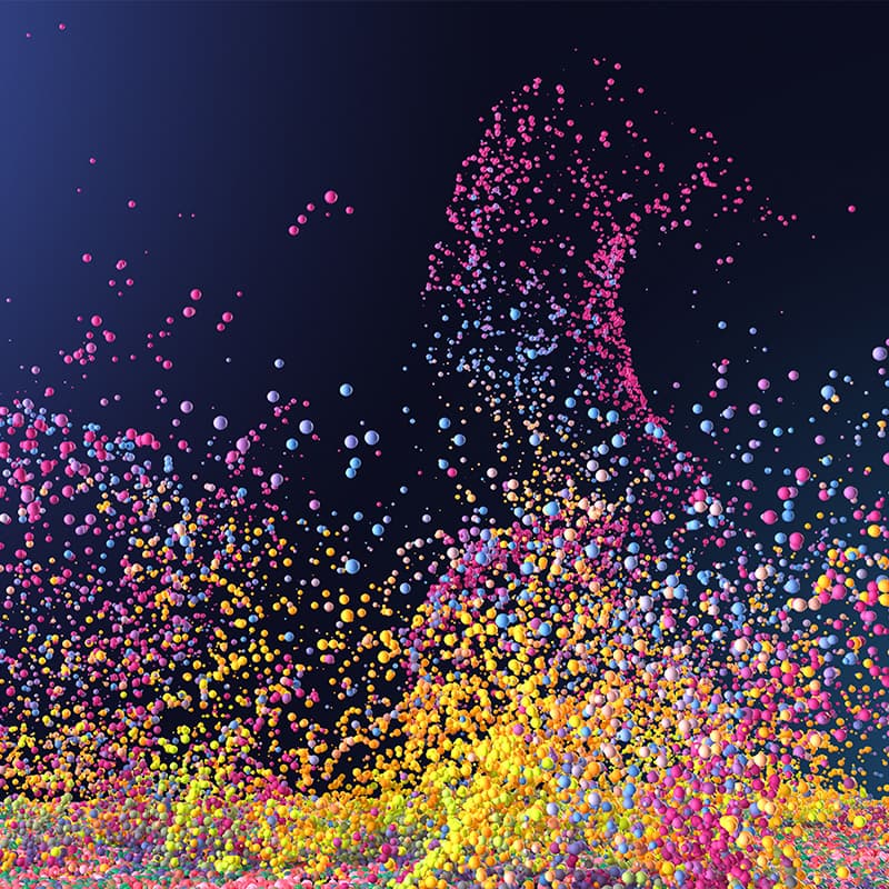 Splatter of CMYK colors