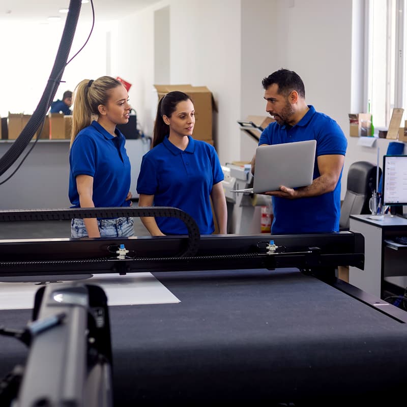 A group of delivery field services professionals offering onsite support