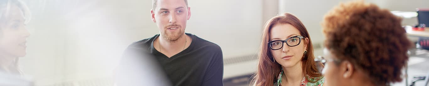 Group of creative business people in an open concept