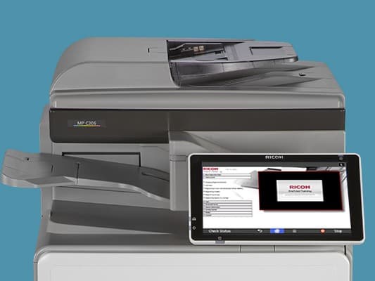 Printer with smart operation panel with how to videos