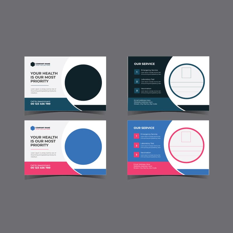 Closeup of colorful printed flyers