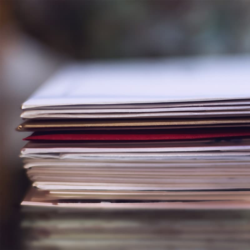 Pile of mail envelopes