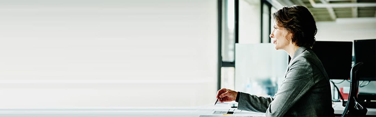 business woman thinking